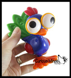 LAST CHANCE - LIMITED STOCK  - Cute Bird Rattle Toy - Spin / Shake / Crank - Duck, Peacock, Pelican
