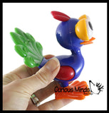 LAST CHANCE - LIMITED STOCK  - Cute Bird Rattle Toy - Spin / Shake / Crank - Duck, Peacock, Pelican
