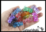 Cute Birthstone Bear Figurines With Clip Keyring - Mini Toys - Small Novelty Prize Toy - Party Favors - Gift
