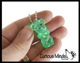 Cute Birthstone Bear Figurines With Clip Keyring - Mini Toys - Small Novelty Prize Toy - Party Favors - Gift