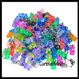 Cute Birthstone Bear Figurines With Clip Keyring - Mini Toys - Small Novelty Prize Toy - Party Favors - Gift