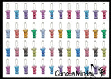 Cute Birthstone Bear Figurines With Clip Keyring - Mini Toys - Small Novelty Prize Toy - Party Favors - Gift