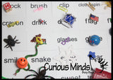 LAST CHANCE - LIMITED STOCK - SALE Montessori Alphabet Objects - BLENDS Word Mini Objects with Word Cards