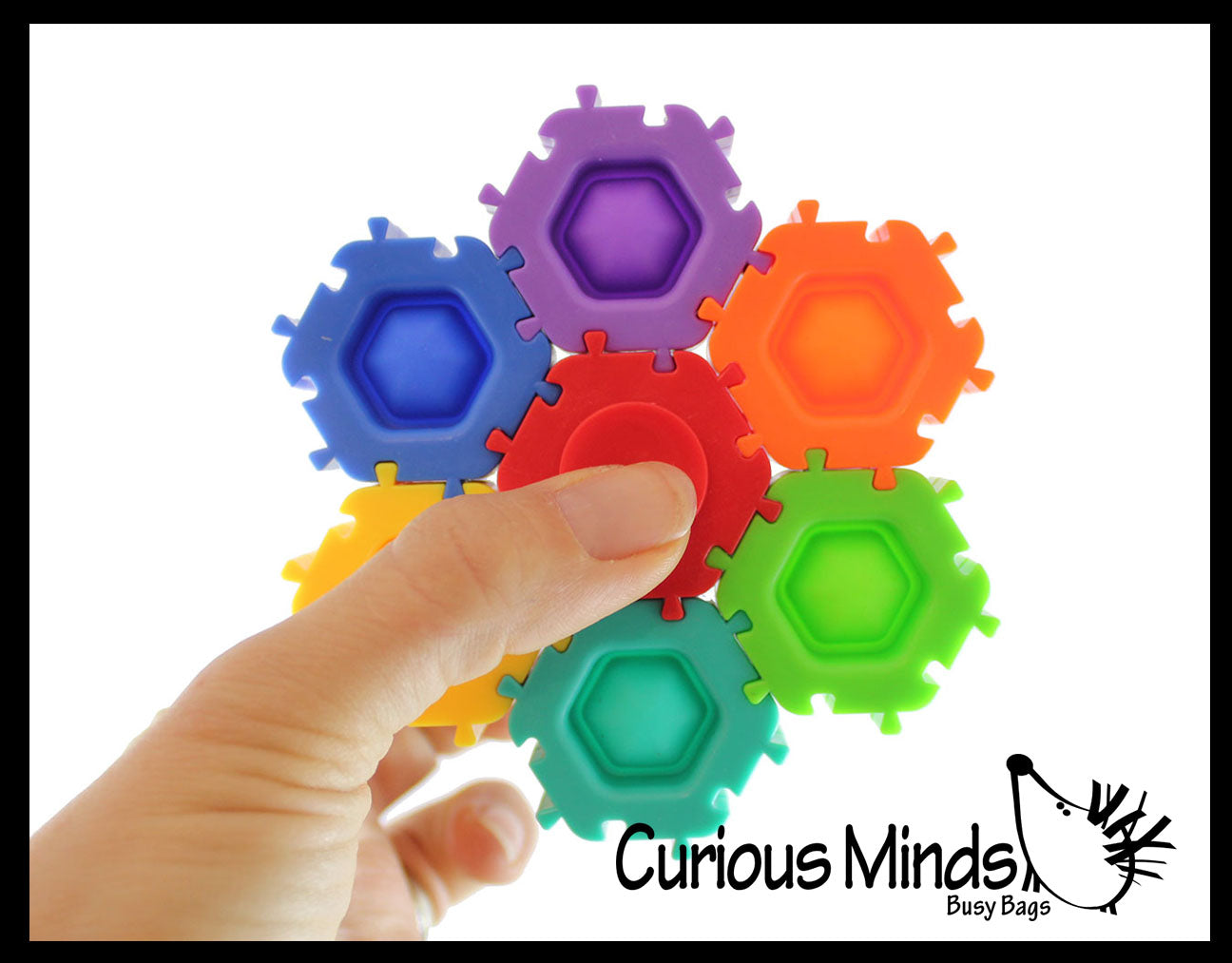 LAST CHANCE - LIMITED STOCK -  SALE -Connecting Block Bubble Pop Fidget Spinner with Single Bubbles - 3 in 1 Fidget Toy - Bubble Popper Sensory Stress Toy