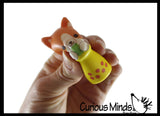 Mini Animal Drinking Bubble Tea Drink Slow Rise Squishy Toys - Memory Foam Party Favors, Prizes, OT (Cow, Alpaca, Cat, Corgi, Bear, Unicorn)