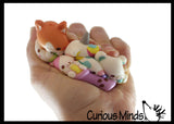 Mini Animal Drinking Bubble Tea Drink Slow Rise Squishy Toys - Memory Foam Party Favors, Prizes, OT (Cow, Alpaca, Cat, Corgi, Bear, Unicorn)