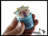 Mini Animal Drinking Bubble Tea Drink Slow Rise Squishy Toys - Memory Foam Party Favors, Prizes, OT (Cow, Alpaca, Cat, Corgi, Bear, Unicorn)