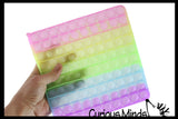 LAST CHANCE - LIMITED STOCK - Large 7.5" Pastel Rainbow Bubble Pop Game - Silicone Push Poke Bubble Wrap Fidget Toy - Bubble Popper Sensory Stress Toy