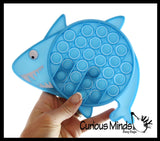 BULK - WHOLESALE - SALE - Cute Ocean Animal Theme Bubble Pop Game - Silicone Push Poke Bubble Wrap Fidget Toy - Press Bubbles to Pop the Bubbles Down Then Flip it over and Do it Again - Bubble Popper Sensory Stress Toy