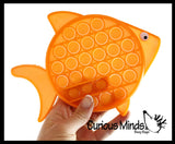 BULK - WHOLESALE - SALE - Cute Ocean Animal Theme Bubble Pop Game - Silicone Push Poke Bubble Wrap Fidget Toy - Press Bubbles to Pop the Bubbles Down Then Flip it over and Do it Again - Bubble Popper Sensory Stress Toy