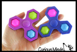 BULK - WHOLESALE -  SALE - Colored Bubble Pop Fidget Spinner - 2 in 1 Fidget Toy - Bubble Popper Sensory Stress Toy