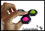 BULK - WHOLESALE -  SALE - Colored Bubble Pop Fidget Spinner - 2 in 1 Fidget Toy - Bubble Popper Sensory Stress Toy
