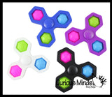 BULK - WHOLESALE -  SALE - Colored Bubble Pop Fidget Spinner - 2 in 1 Fidget Toy - Bubble Popper Sensory Stress Toy