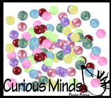 BULK/ WHOLESALE - Assorted Mini Stress Balls - 5 Different Styles  - Neon, Glitter, Metallic, Confetti, Glow in Dark 1.5"  Stress Ball - Ceiling Sticky Glob Balls - Squishy Gooey Shape-able Squish Sensory Squeeze Balls