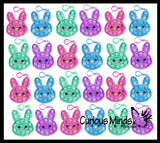 Small Bunny on Clip Bubble Popper Toy - Easter Themed - Easter Basket Fidget - Bubble Pop Fidget Toy - Silicone Push Poke Bubble Wrap Fidget Toy - Press Bubbles to Pop - Bubble Popper Sensory Stress Toy OT