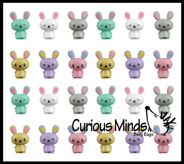 Curious Minds Busy Bags Cute Donut Animal Keychain Figurines - Mini Toys - Easter Egg Filler - Small Novelty Prize Toy - Party Favors - Gift 1 Yellow Dog
