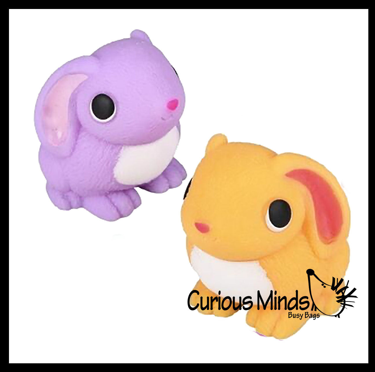 Large Bunny Rabbit Soft Fluff Doh - Filled Squeeze Stress Balls  -  Sensory, Stress, Fidget Toy Super Soft Easter