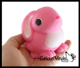 Large Bunny Rabbit Soft Fluff Doh - Filled Squeeze Stress Balls  -  Sensory, Stress, Fidget Toy Super Soft Easter