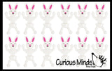 Bunny Rabbit Sticky Wall Walker Tumblers Crawlers - Easter Themed Small Toys - Easter Egg Filler Set - Small Toy Prize Assortment Egg Hunt