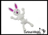 Bunny Rabbit Sticky Wall Walker Tumblers Crawlers - Easter Themed Small Toys - Easter Egg Filler Set - Small Toy Prize Assortment Egg Hunt