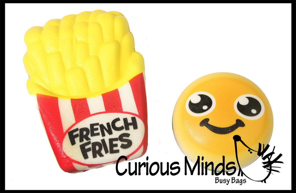 LAST CHANCE - LIMITED STOCK - CLEARANCE / SALE - Burger and Fries Squishy Slow Rise -  Sensory, Stress, Fidget Toy