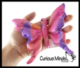 Butterfly Sand Filled Animal Toy - Heavy Weighted Sandbag Animal Plush Bean Bag Toss - Shimmering Glitter Insect