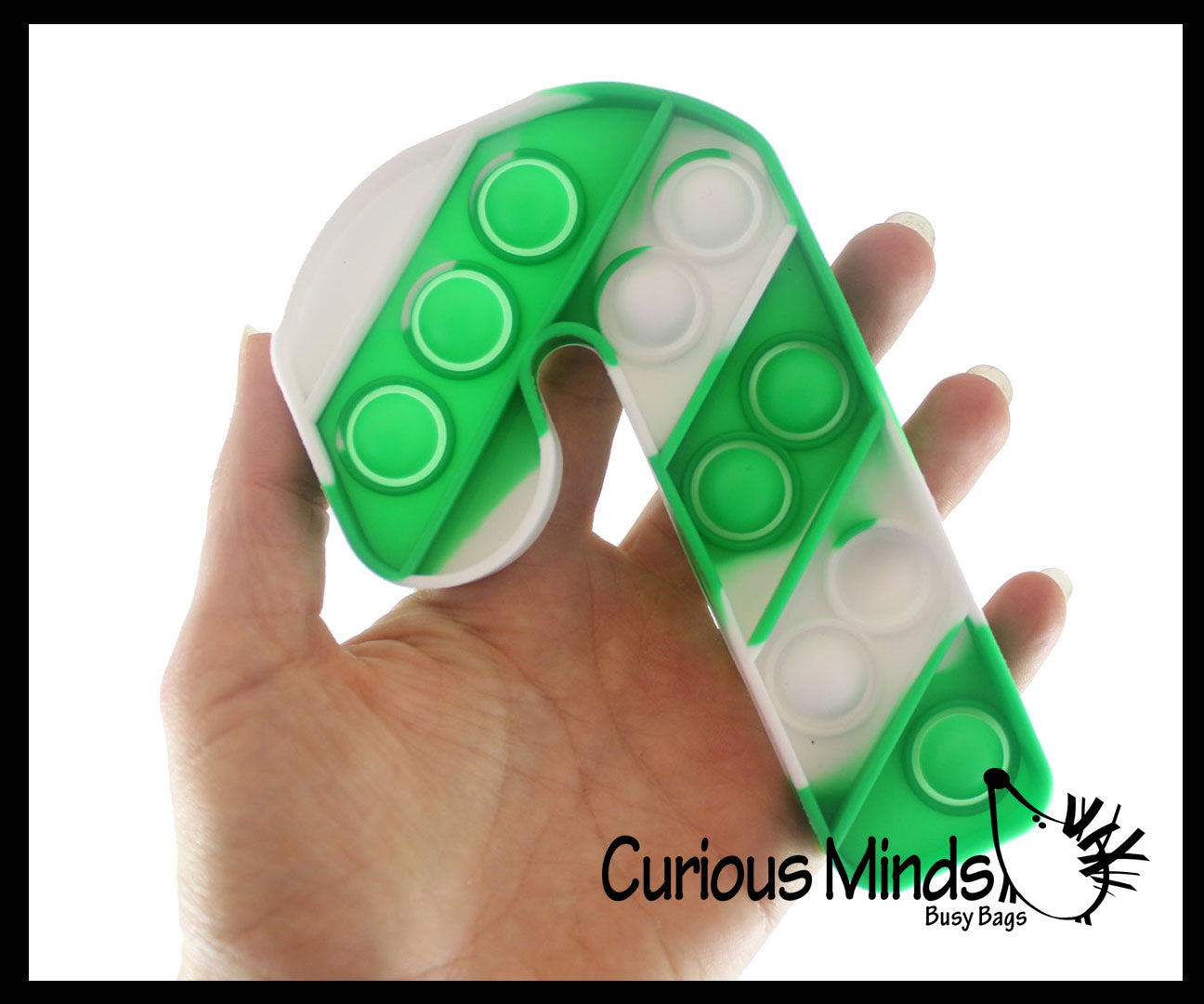 Cute Candy Cane Festive Bubble Popper Fidget Toy - Fun Party Favor Toy - Christmas Winter