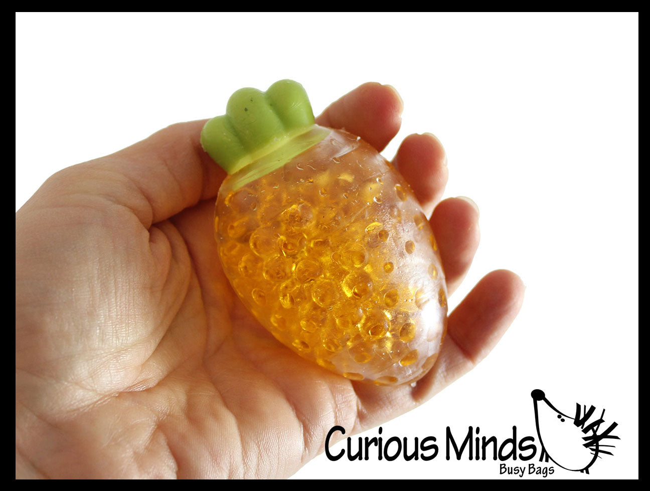 Carrot Water Bead Filled Squeeze Stress Balls  -  Sensory, Stress, Fidget Toy - Vegetable Easter