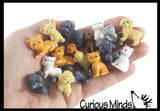 Cute Tiny Cat & Dog Figurines - Mini Toys - Small Novelty Prize Toy - Party Favors - Gift