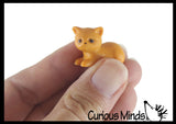 Cute Tiny Cat & Dog Figurines - Mini Toys - Small Novelty Prize Toy - Party Favors - Gift