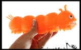 Large 8" Solid Color 5 Segment Puffer Caterpillar Fidget Sensory Toy - 5 Section Tactile Toy Bug