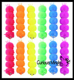 Large 8" Solid Color 5 Segment Puffer Caterpillar Fidget Sensory Toy - 5 Section Tactile Toy Bug