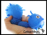 Large 8" Solid Color 5 Segment Puffer Caterpillar Fidget Sensory Toy - 5 Section Tactile Toy Bug
