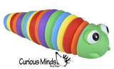 Fidget Wiggle Caterpillar - Large Articulated Jointed Moving Slug Toy - Unique Rainbow
