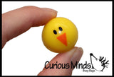 Cute Chick Bouncy Balls - Easter Egg Filler Prize