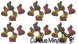 LAST CHANCE - LIMITED STOCK  - Cute Tiny Chocolate Bunny Erasers - Easter Egg Filler Prize