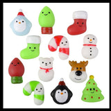 LAST CHANCE - LIMITED STOCK - SALE - 24 Cute Christmas Characters - Mochi and Themed Wooly Hedge Porcupine Spiky - Fun Party Favor Toy - Christmas Winter