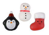Christmas Winter Mochi Squishy Animals - Kawaii -  Cute Individually Wrapped Toys - Sensory, Stress, Fidget Party Favor Toy