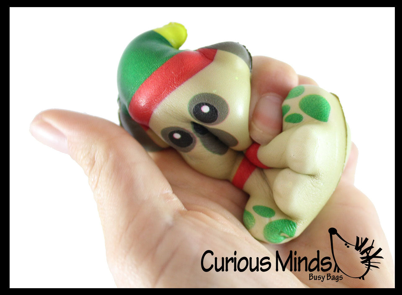 Christmas Dogs Slow Rise Squishy Toy  - Memory Foam Squish Stress Ball - Winter Christmas