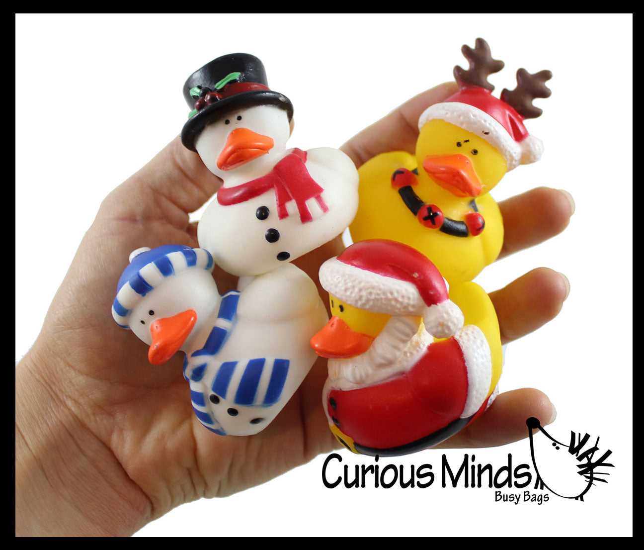 Christmas Rubber Duckies - Santa, Reindeer, Snowman, and Winter Ducks - Cute Holiday Party Favor Decoration Gifts