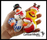 Christmas Rubber Duckies - Santa, Reindeer, Snowman, and Winter Ducks - Cute Holiday Party Favor Decoration Gifts