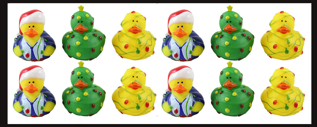 Christmas Lights Rubber Duckies - Ducks - Cute Holiday Party Favor Decoration Gifts
