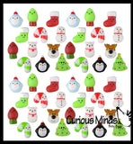 Christmas Winter Mochi Squishy Animals - Kawaii -  Cute Individually Wrapped Toys - Sensory, Stress, Fidget Party Favor Toy