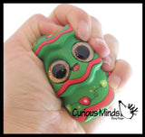 Sparkle Eye Winter Animal Themed Slow Rise Squishy Toys - Memory Foam Squish Stress Ball - Winter Christmas