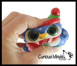 Sparkle Eye Winter Animal Themed Slow Rise Squishy Toys - Memory Foam Squish Stress Ball - Winter Christmas