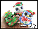 Sparkle Eye Winter Animal Themed Slow Rise Squishy Toys - Memory Foam Squish Stress Ball - Winter Christmas