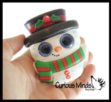 Sparkle Eye Winter Animal Themed Slow Rise Squishy Toys - Memory Foam Squish Stress Ball - Winter Christmas