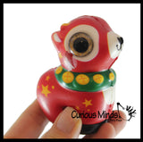 Sparkle Eye Winter Animal Themed Slow Rise Squishy Toys - Memory Foam Squish Stress Ball - Winter Christmas