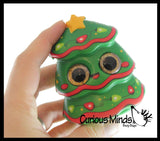 Sparkle Eye Winter Animal Themed Slow Rise Squishy Toys - Memory Foam Squish Stress Ball - Winter Christmas