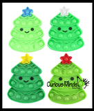Cute Christmas Tree Festive Bubble Popper Fidget Toy - Fun Party Favor Toy - Christmas Winter